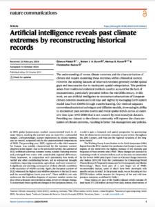Artificial intelligence reveals past climate extremes by reconstructing historical records