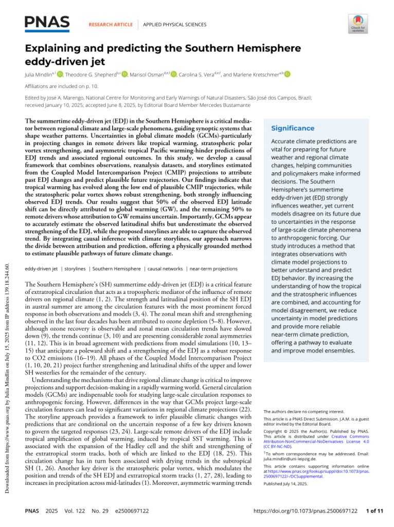 Explaining and predicting the Southern Hemisphere eddy-driven jet